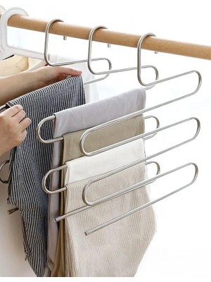 Lidyahan Store Metal 5 Katlı Pantolon &amp; Şal Askısı Çoklu Askılık Dekoratif Akıllı Düzenleyici