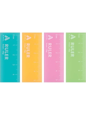 Lidyahan Store Cetvel Silgi, 36'lı Asorti