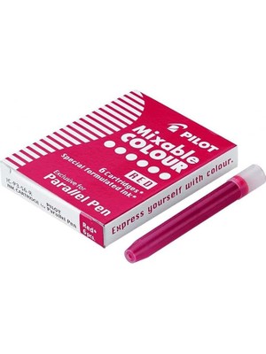 Lidyahan Store Mürekkep Kartuşları Dolma Kalem Paralel Pen, Kırmızı ve = 6