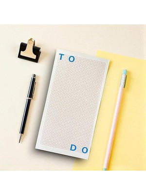 Lidyahan Store Tanıtım Masaüstü Planlayıcı | Kopar-At Kareli Not Kağıdı Not Defteri | 150 Yaprak, 90 gr Ivory Kağıt | Uzun Form Planlayıcı – 226X118 mm (To Do)