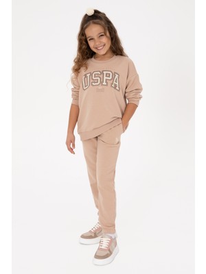 U.S. Polo Assn. Kız Çocuk Camel Eşofman Takımı 50318957-VR015