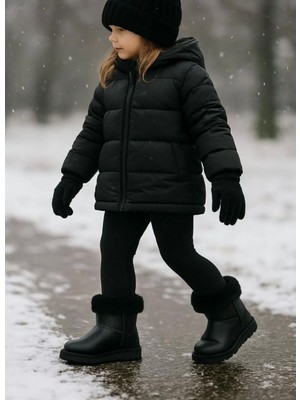 KAFKASLAR AYAKKABI Su ve Soğuk Geçirmez Kısa Boy Yeni Moda Renkli Kız Çocuk Yağmur Botu