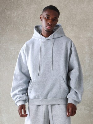 Erkek Baskılı Sweatshırt 3 Iplik Oversize