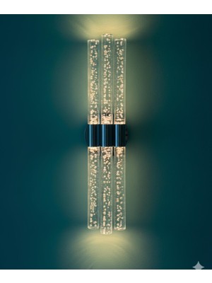 Bhbackhome Bubbletrio Şık ve Zarif Modern LED Duvar Aplik 51 cm Antrasit Günışığı Pilli