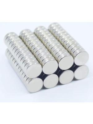 Lidyahan Store Adet 8x3 mm Yuvarlak Güçlü Neodyum Mıknatıs (Çap 8 mm Kalınlık 3 Mm)