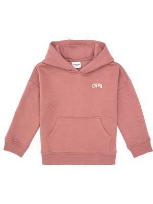 U.S. Polo Assn. Kız Çocuk Orkide Kapüşonlu Şardonlu Basic Sweatshirt 50314304-VR221