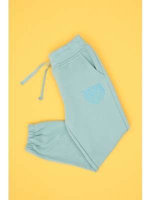 U.S. Polo Assn. Kız Çocuk Mint Simli Baskı Detaylı Jogger Eşofman Altı 50316849-VR090