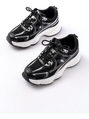 I Love Shoes Tavelis Siyah Bağcıklı Kadın Spor Ayakkabı