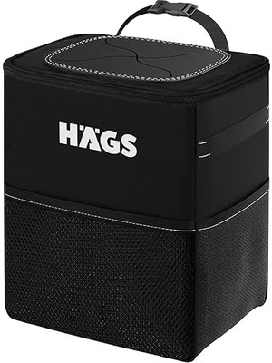 Lidyahan Store Araç Içi Çöp Kutusu, Oto Çöp Kovası Kapaklı ve Saklama CEPLI%100 Sızdırmaz Organizer Çanta, Su Geçirmez Araba Çöp Kutusu, Çok Amaçlı Araç Içi Düzenleyici Çanta, 8 Lt - Siyah