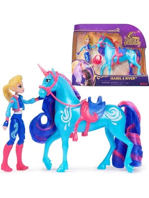 Lidyahan Store Academy, Isabel &amp; River Seti, 2 Sürüş Aksesuarı ve Saç Şekillendirme Aleti, Bebekler ve Tek Boynuzlu At Oyuncakları 4 Yaş ve Üzeri Kızlar Için
