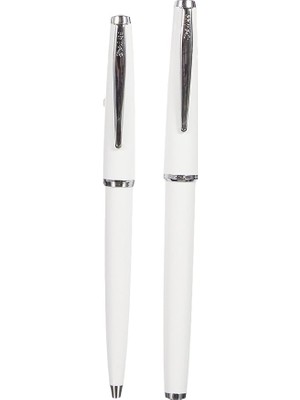 Lidyahan Store Vintage 33 Dolma Kalem &amp; Tükenmez Kalem Takım Beyaz