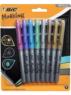 Lidyahan Store 961441 Permanent Markör, Metalik, 8'li Blister