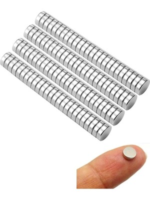 Lidyahan Store Küçük Neodim Güçlü Mıknatıslar, Çok Amaçlı Buzdolabı Mıknatısları, Küçük Yuvarlak Disk Mıknatısı, Beyaz Tahta Mıknatısları 5 mm Çap x 1 mm Kalınlık 100 Adet