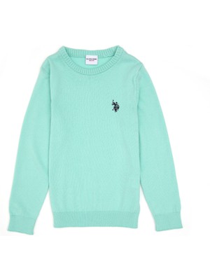 U.S. Polo Assn. Kız Çocuk Yeşil Bisiklet Yaka Basic Kazak 50316808-VR250