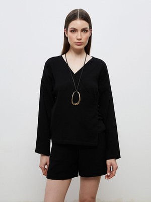 Lc Waikiki Yeni Sezon Kruvaze Yaka Dokulu Bluz