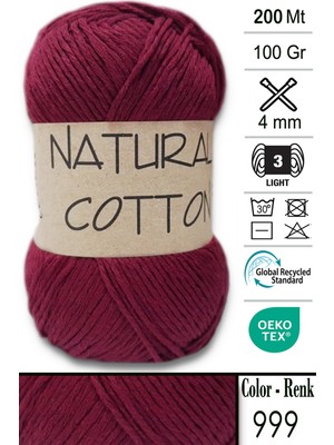 Diva İplik Diva Natural Cotton 999 Bordo