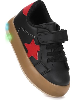 Kiko Kids Rena Günlük Cırtlı Işıklı Kız Bebek Spor Ayakkabı