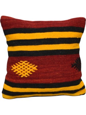 Kilim Antik El Dokuma Kilim Kırlent Yastık Kılıfı 0194 - Yeni - Çok Renkli