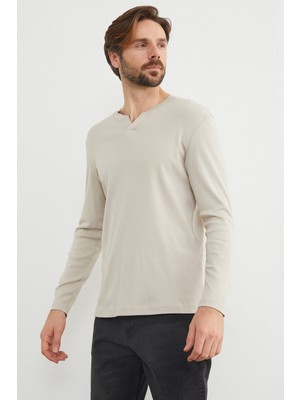 FullaModa Basic V Yaka Ribanalı Body