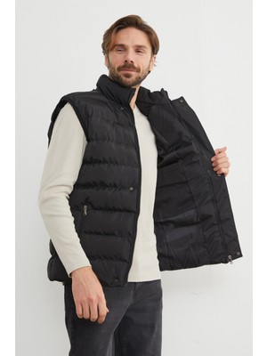 FullaModa Baskılı Çıt Çıtlı Şişme Yelek