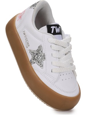 Kiko Kids Rida Spor Ayakkabı Kız Çocuklar İçin Suni Deri Düz Taban Cırt Cırtlı Günlük Tarz