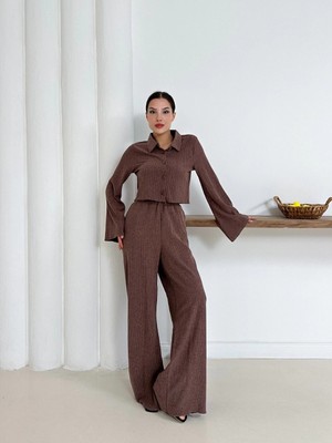 Gömlek Yaka Kaplama Düğmeli Takım ST265866