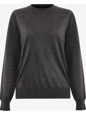 Yargıcı İpek Kaşmir Regular Bisiklet Yaka Uzun Kol Kazak