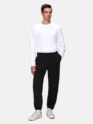 LTB Beli Lastikli Dar Paça Siyah Eşofman