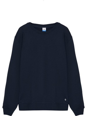 LTB Uzun Kollu Sıfır Yaka Basıc Lacivert Sweatshırt