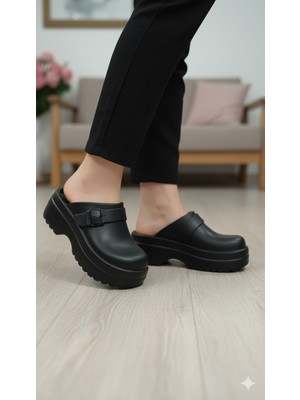 Dolgu Topuk Kadın Eva Sabo Doktor Hemşire Medikal Aşçı Terlikği