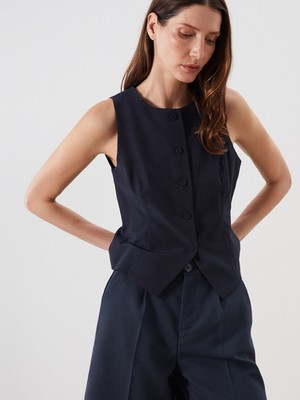 Lc Waikiki Yeni Sezon Bisiklet Yaka Kadın Klasik Yelek