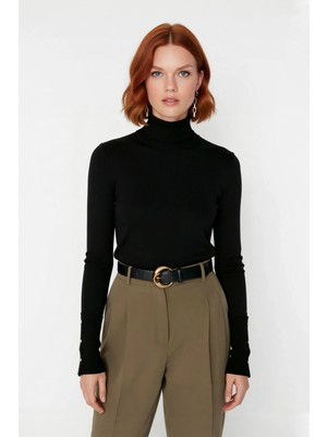 Ersefa Kadın Basic Balıkçı Yaka Fitted Kesim Triko Kazak Rahat Şık Ilkbahar Sonbahar Kombinleri Kaliteli