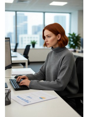 FRM Kadın Oversize Balıkçı Yaka Düşük Kol Triko Kazak Süper Crop Boy Kışlık Rahat ve Şık Tasarım