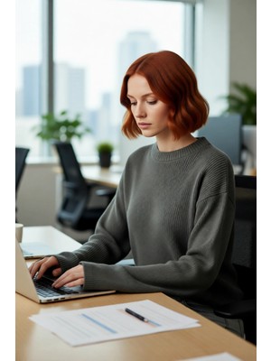 FRM Kadın Oversize Akrilik Triko Kazak Geniş Ispanyol Kol Detaylı Bisiklet Yaka Günlük Konfor Kaliteli