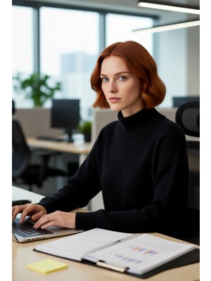 FRM Kadın Oversize Kalın Triko Kazak Gri Rengi ve Dik Yaka Tasarımıyla Kış Kombinlerinin Yıldızı