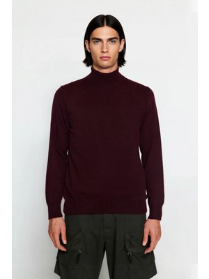 Ersefa Erkek Slim Fit Dik Yaka Basic Triko Kazak Soğuk Havalarda Konforlu ve Rahat Bir Tarz Sunar