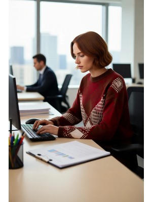 FRM Kadınlara Özel Basic Kesim Düşük Kol Bisiklet Yaka Crop Triko Kazak Soğuk Günlerin Favorisi