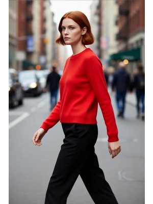 PayBuy Kadın Oversize Kesim Düğme Detaylı Yumuşak Dokulu Rahat Triko Kazak Kış Modasına Uygun Şık Seçim