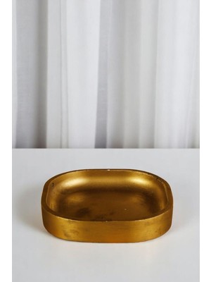 Evene Takı Organizer Makyaj Düzenleyici Kozmetik Organizer Dekoratif Tabak Altın Eskitme Renk Model 37