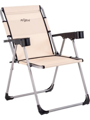 Argeus Katlanabilir Piknik ve Kamp Sandalyesi - Bardaklıklı - Rock -Kapadokya (A-18-R7)- 140KG Taşıma