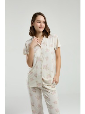 Pierre Cardin Kadın Gömlek Pijama TAKIMI-9007