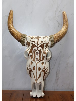 River World Bufalo Kafası Duvara Asılabilen  Ahşap