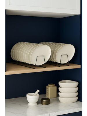 UG Home 1 Adet Tabaklık Rafı Tabak Kurutmalık Tencere Kapak Düzenleyici  Organizer Standı Mutfak  Tezgah