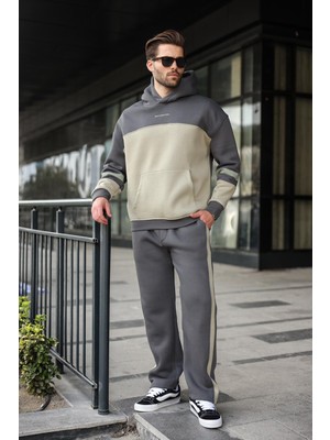Madmext Füme Alt Üst Kapüşonlu Eşofman Takımı E7340