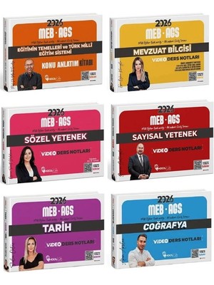 Anla Kazan Yayınları Hoca Kafası 2026 Meb-Ags Tüm Dersler Video Ders Notları 6 Lı Set