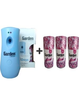 Garden Oda Kokusu Freshmatik, Otomatik Sprey Makine +Kristal Yedek Sprey 260 ml Air Freshener + Otomatik Sprey Yedeği Oda Spreyi Kristal 260 ml x 3 Adet