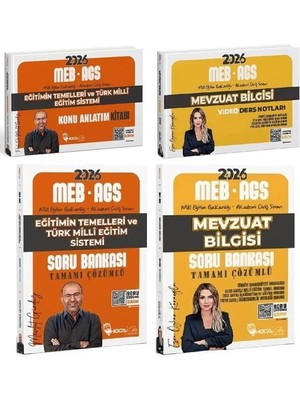 Anla Kazan Yayınları Hoca Kafası 2026 Meb-Ags Eğitimin Temelleri + Mevzuat Bilgisi Konu + Soru Bankası 4 Lü Set