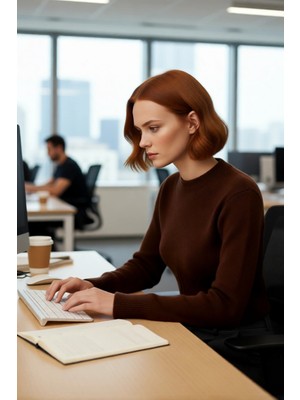 FRM Kadın Rahat Kesim Düşük Kollu Bisiklet Yaka Fermuarlı Crop Boy Triko Kalın Kazak Kaliteli Şık