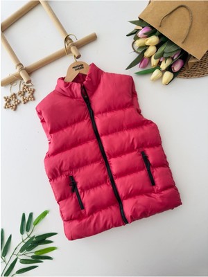 Miniğimin Cicileri Minigimin Cicileri Cepli  Unisex Şişme yelek - Nar Çiçeği