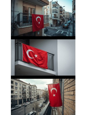 Türk Bayrağı Raşel Kumaş 100X150 cm 120 G/m² 10 Adet – Ev, Balkon ve Dış Mekan Kullanıma Uygun